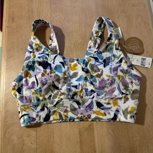 DIP NWT Women’s Sports Bra - Floral Pattern - Small